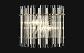 Бра Crystal Lux AURELIO AP2 GOLD+CHROME/TRANSPARENT Хром
