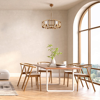 Подвесная люстра Maytoni Bowi H009PL-06G, золото, диаметр 65.6 см