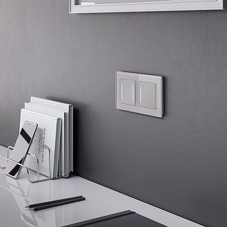W0021117 Рамка на 2 поста Favorit, дымчатый,стекло Werkel, 4690389159695
