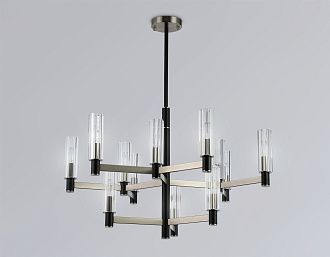 Люстра на штанге **53-90,5 см, 12*E14*40W, K, Ambrella Light High Light LH55505, черный, сатин