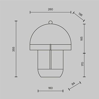Настольная лампа 13,6*26*-35,5 см, *LED*14W, 3000K, Maytoni Hope MOD479TL-L14W3K, Белый
