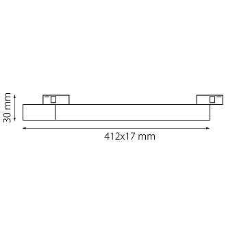 Блок питания в трек LINEA 1,7*37*3 см, LED 100W Lightstar Linea 506007 черный