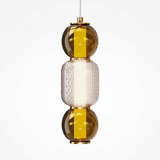 Подвесной светильник 12*12*339 см, LED, 16W, 3000К, Maytoni DROP MOD273PL-L16G3K золотой