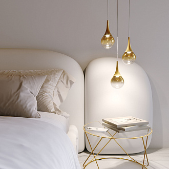 Подвесной светильник 10*10*150 см,  LED*5W, 4000 К, Eurosvet Adour 50256/1 LED золото