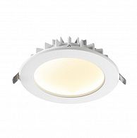 Светильник LED 15 см, 12W, 3000K, NovoTech SPOT GESSO 358806, белый, вр 13,5 см
