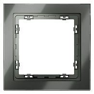 Рамка стеклянная Voltum S70 на 1 пост, титан, стекло Стекло/пластик  VLS110106