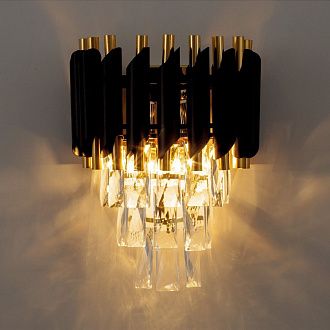 Бра 25*18*32 см, Е14 2x40W, Черный, Золото MODELUX ML.7010.02 BK