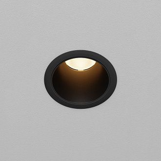 Встраиваемый светильник 7*10 см, вр 6 см, *LED*10W, 3000K, Maytoni Dip DL116-10W-3K-B, Черный