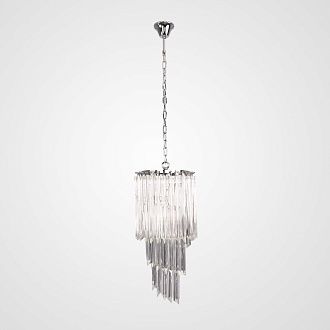 Подвесная люстра Odeon Chandelier Glass Clear 30*30*69 см, 3*E14*40W, ImperiumLoft 40.1929-2, Хром