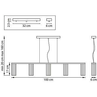 Люстра подвесная 1*6 16 см, 5*GU10*30W, Черный матовый Lightstar Roma 718057