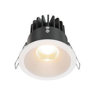 Встраиваемый светильник DL034-01-12W2.7K-W **-8,5 см, *LED*12W, 2700K, Maytoni technical Zoom DL034-01-12W2.7K-W, Белый, вр 7,5 см