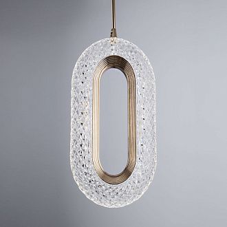 Подвесной светильник 12,5*4,5*210 см, LED 8W, 4000K Дневной, Золото MODESTYLE MS.1120.1 GD