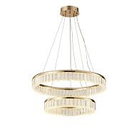 Люстра Ø600 (400) x H80 (1500), мм, 212W 3000-6000K, FRENCH GOLD (ФРАНЦУЗСКОЕ ЗОЛОТО) NewRgy A23-ф600+ф400*H80 FRENCH GOLD