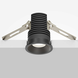 Встраиваемый светильник 3,9*3,9*5,1 см, LED, 7W, 4000К, Maytoni Technical MINI DL059-7W4K-B черный, вр 3,5 см