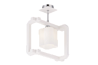Люстра L310 x W180 x H390, мм, 1*40W, WHITE+CHROME (БЕЛЫЙ+ХРОМ) Sfera Sveta 85588/1C WH+CH
