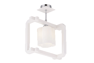 Люстра L310 x W180 x H390, мм, 1*40W, WHITE+CHROME (БЕЛЫЙ+ХРОМ) Sfera Sveta 85588/1C WH+CH