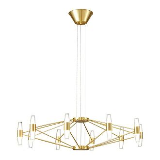 Люстра подвесная *80*45-150 см, 20*led*3W, 4000K, Lussole Hopkins LSP-7409, матовое золото