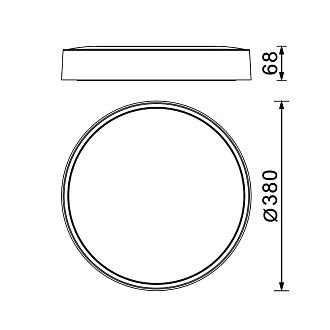 Светильник 38*6,8 см, *LED*30W, 2700-4000K, Mantra Cumbuco Ii MAN8836, черный