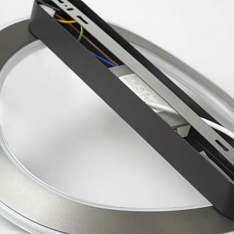 Люстра потолочная 42*12/12 см, 1*LED*36W Lussole Mitchell LSP-7307 серый/черный