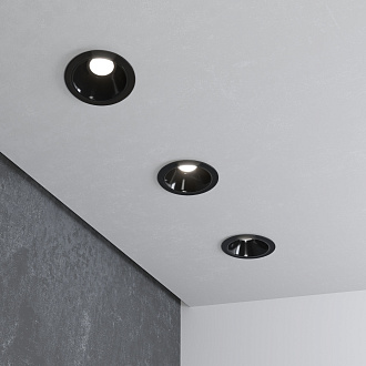 Точечный светильник LED 8W, 4200 К, 8,5*8,5*7,8 см, черный, Elektrostandard Osti 25081/LED