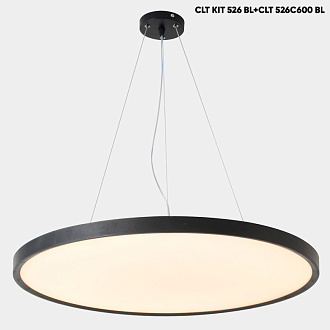 Светильник потолочный 60 см, 50W, 3000-6000K, Crystal Lux CLT 526C600 BL, черный