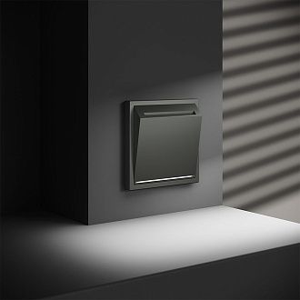 Выключатель встраиваемый S70 карточный 16А, титан Voltum VLS010706