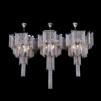 Подвесной светильник 140*45*80 см, 12*E14 Loft it Stream 10208/1400R Smoke