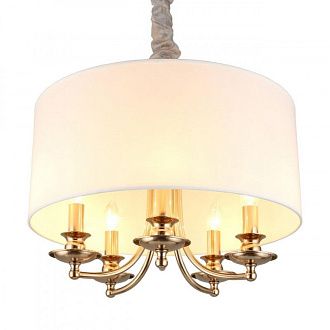 Подвесная люстра 50*65-140 см, 5*E14, 40W, Aployt Berze APL.721.06.05, золотой