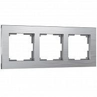 W0031706 Рамка на 3 поста Aluminium, алюминий Werkel, 4690389158063