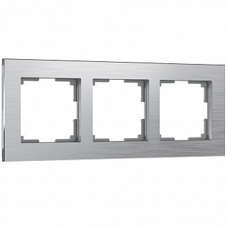 W0031706 Рамка на 3 поста Aluminium, алюминий Werkel, 4690389158063