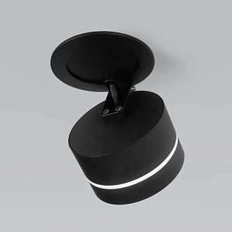 Точечный светильник LED 8W, 4200 К, 8*8*8,4 см, черный, Elektrostandard Stark 25035/LED, вр 6,8 см