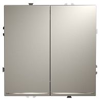 Выключатель встраиваемый Voltum S70 двухклавишный с подсветкой 10А, кашемир пластик Soft touch VLS020203