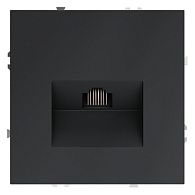 Розетка компьютерная встраиваемая Voltum S70 RJ45 кат.6, графит пластик Soft touch VLS060107