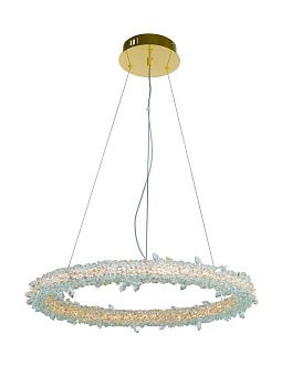Люстра Ø550 x H50 (1000), мм, 50W 3000-6000K, GOLD+CLEAR (Золото + Прозрачный Хрусталь) NewRgy 2837E/50W GOLD+CLEAR