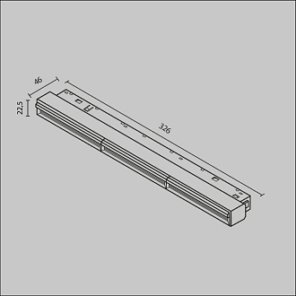 Светильник 32,6*2,2*4,6 см, LED, 18W, Maytoni Technical Parete TR106-4-18W-DS-W белый, 3000-6000K, 120°, Dim Exility