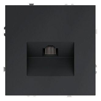 Розетка компьютерная встраиваемая Voltum S70 RJ45 кат.6, графит пластик Soft touch VLS060107