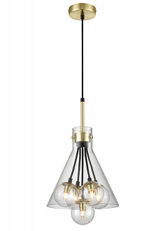 Подвесной светильник  24*199 см, 5*G9 латунь, черный Vele Luce Caramella VL5904P15