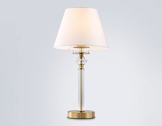 Настольная лампа с абажуром и хрусталем **50,5- см, 1*E27*60W, K, Ambrella Light High Light LH71027, латунь