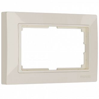 W0082003 Рамка для двойной розетки Snabb basic, слоновая кость Werkel, 4690389161506