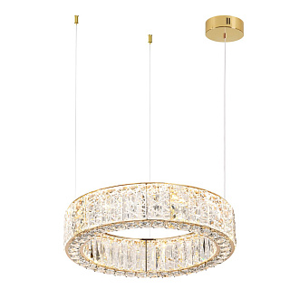 Люстра 50*50*80 см, LED 1*60W, 3700 К, Odeon Light Version 5071/60L, золото/прозрачный