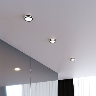 Точечный светильник LED 5W, 3300 К, 0*0*0 см, черный, Elektrostandard Aster DSKR80 5W 3300K, вр 6,5 см