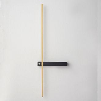 Настенный светильник 70 см, 6W, 3000-6000K, Crystal Lux CLT 077W700 BL-BS, черный-латунь