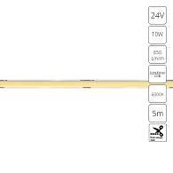 A2432005-03-6K Светодиодная лента 24В 10Вт/м 850Лм/м 6000К 90+ 5мм COB 320шт/м 5м IP20 Arte Lamp Lane