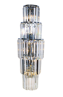 Бра 250*800, 6*E14, 40W NewRgy Cristallo W2799R/6A CHROME+CLEAR, Хром+Прозрачный