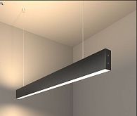 Линейный светодиодный подвесной двусторонний светильник 103 см 40 Вт 4200 К черная шагрень 101-200-40-103 Elektrostandard Pro