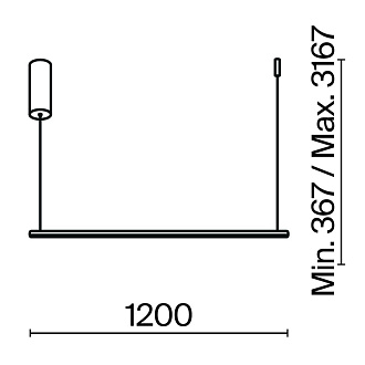 Подвесной светильник 120*1,7*316,7 см, LED, 16W, 3000К, Maytoni Halo MOD246PL-L24BSK латунный