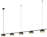 Подвесная люстра 140 см, 60W, 3000K, Velante 472-403-05, черный-золото