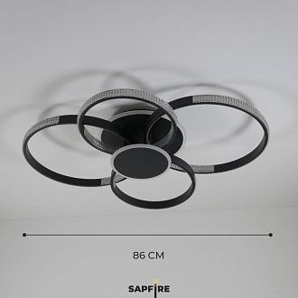 Светильник (2202-400-4+1BK) SPF-5390 ЧЕРНЫЙ  D860*660/H140/4+1/LED/2*132W 3 режима без ПДУ TERRA 24-12