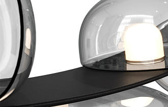 Светильник 35W, 304 см , 3000K Crystal Lux BOSQUE SP7 L3000 BLACK/TRANSPARENT Черный