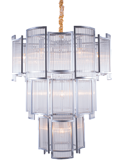 Люстра Ø750x H770, мм, 15*40W (600W), SIL+CL(Матовый хром) NewRgy 2420W/15 SIL+CL